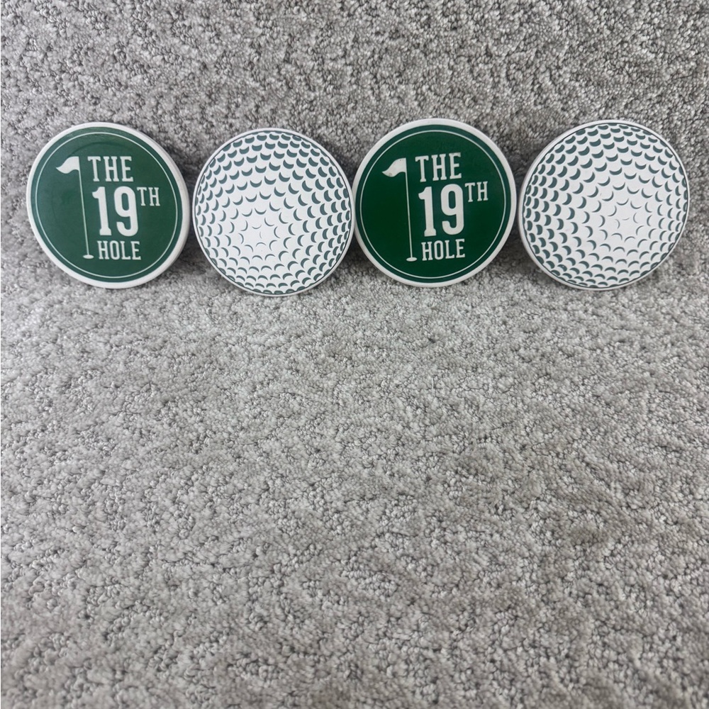 New golf theme drink coasters